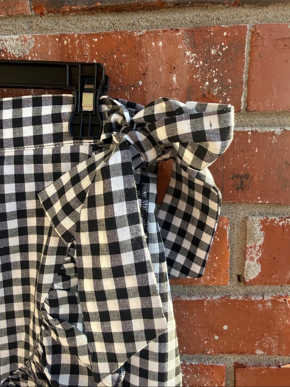 Stylish Gingham Checkered Wrap Mini Skirt with Ruffles - Picture 2 of 11